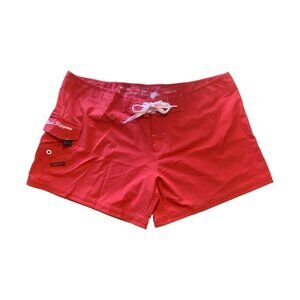 NWOT Maui Rippers Sz 16 Red Womens Lifeguard Uniform Classic Boardshort
